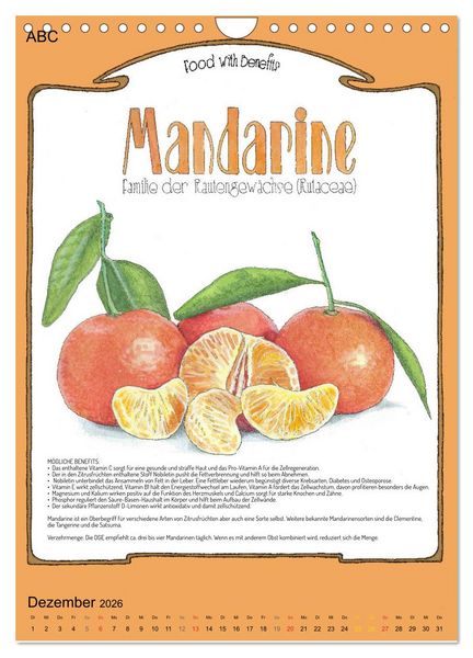 Produktbild: Food with Benefits (Wandkalender 2026 DIN A4 hoch), CALVENDO Monatskalender