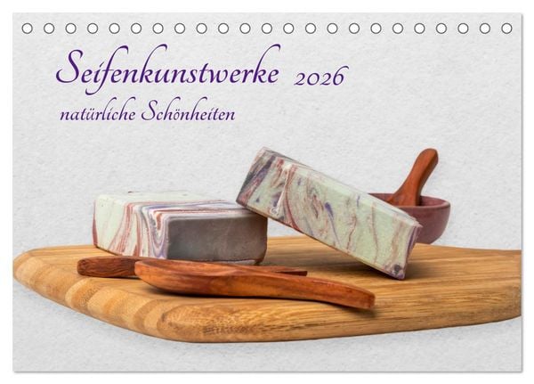 Produktbild: Seifenkunstwerke (Tischkalender 2026 DIN A5 quer), CALVENDO Monatskalender