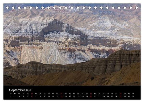 Produktbild: MUSTANG - das verborgene K&ouml;nigreich im Himalaya (Tischkalender 2026 DIN A5 quer), CALVENDO Monatskalender
