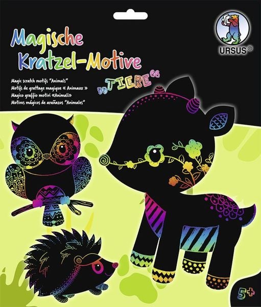 Produktbild: URSUS 6 Kratzel-Motive "Tiere"