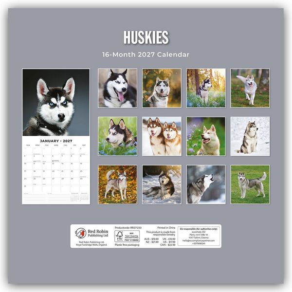 Produktbild: Huskies &ndash; Husky &ndash; Huskys 2027 &ndash; 16-Monatskalender