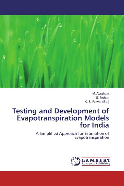 Produktbild: Testing and Development of Evapotranspiration Models for India