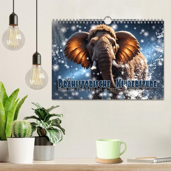 Produktbild: Pr&auml;historische Kinderstube - niedliche Tierkinder der Urzeit (Wandkalender 2027 DIN A4 quer), CALVENDO Monatskalender