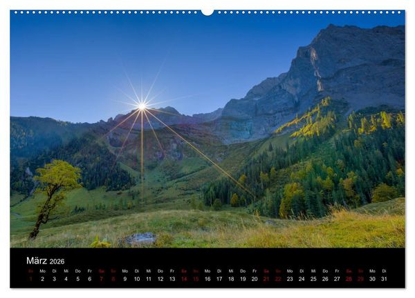 Produktbild: Licht &uuml;ber Alpenlandschaften (Wandkalender 2026 DIN A2 quer), CALVENDO Monatskalender