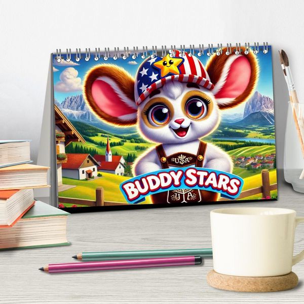 Produktbild: Buddy Stars - Abenteuer f&uuml;r Kinder (Tischkalender 2026 DIN A5 quer), CALVENDO Monatskalender