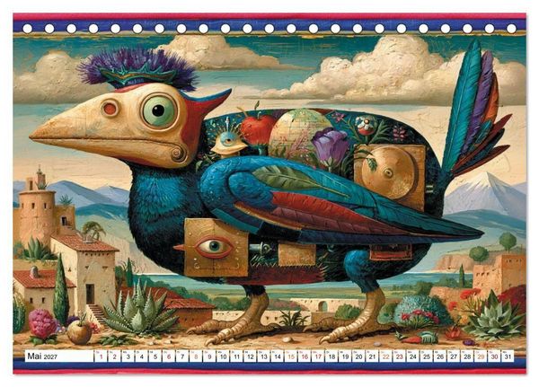 Produktbild: Schr&auml;ge V&ouml;gel im Blick (Tischkalender 2027 DIN A5 quer), CALVENDO Monatskalender
