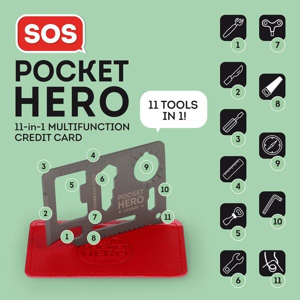 Produktbild: Legami 11-in-1 Multi-Tool - Notfallwerkzeug