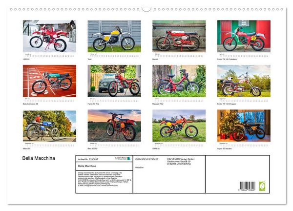 Produktbild: Bella Macchina (Wandkalender 2027 DIN A2 quer), CALVENDO Monatskalender