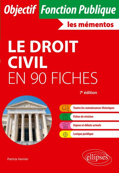 Le droit civil en 90 fiches, Taschenbuch von Patricia Vannier, Ellipses, 9782340098725