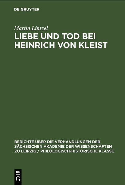 Produktbild: Liebe und Tod bei Heinrich von Kleist