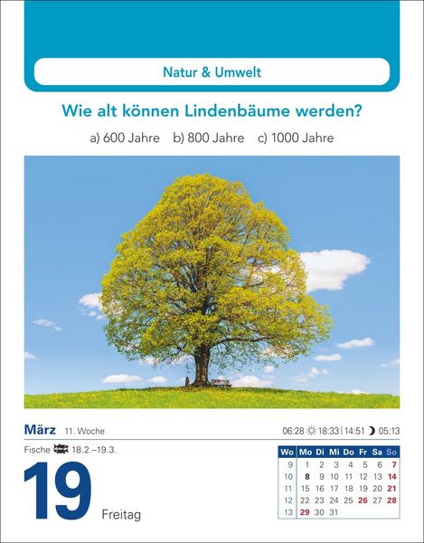 Produktbild: Allgemeinbildung Tagesabrei&szlig;kalender 2027 - Das t&auml;gliche Wissens-Quiz