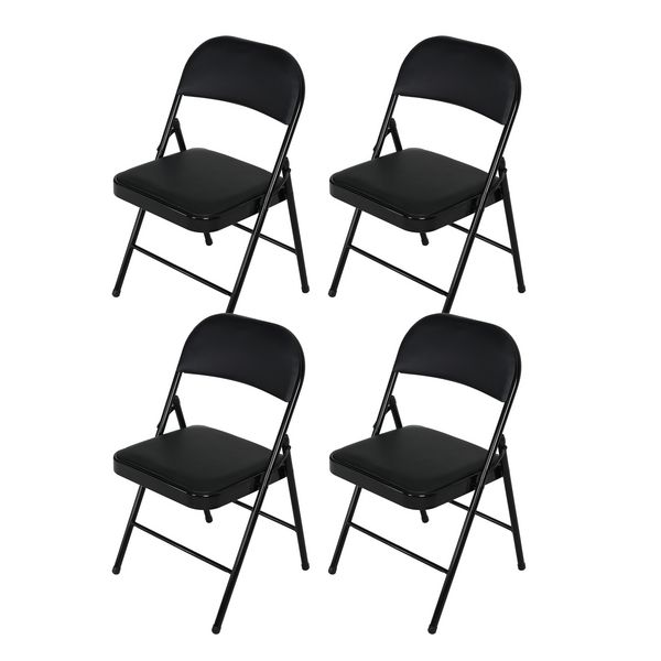 Produktbild: HTI-Living Klappstuhl Wedigo PVC Schwarz 4er Set Klappstuhl Wedigo PVC Schwarz 4er Set