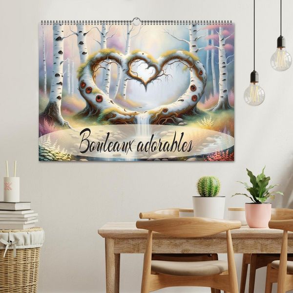 Produktbild: Bouleaux adorables (Calendrier mural 2026 DIN A2 vertical), CALVENDO calendrier mensuel