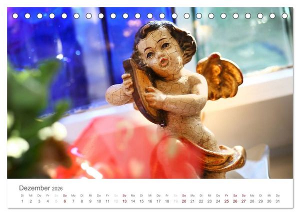 Produktbild: Engel in Haus und Garten (Tischkalender 2026 DIN A5 quer), CALVENDO Monatskalender