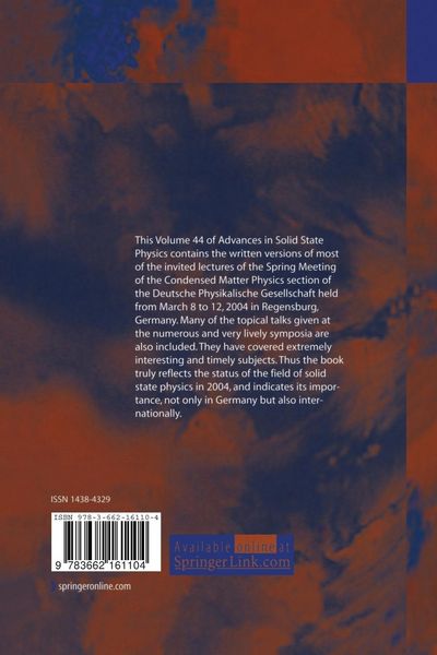 Produktbild: Advances in Solid State Physics