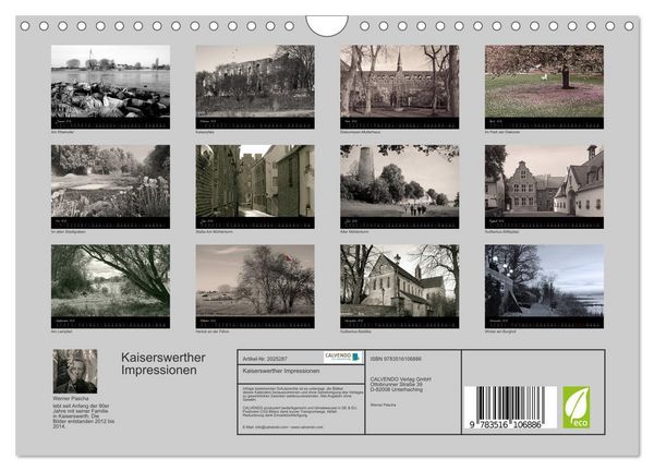 Produktbild: Kaiserswerther Impressionen (Wandkalender 2026 DIN A4 quer), CALVENDO Monatskalender