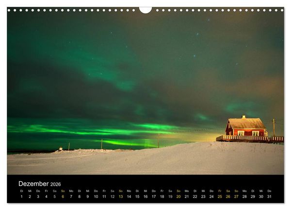 Produktbild: Magische N&auml;chte - POLARLICHT (Wandkalender 2026 DIN A3 quer), CALVENDO Monatskalender