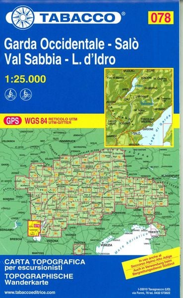 Garda Occidentale 1:25000, Karte von , Tabacco Editrice