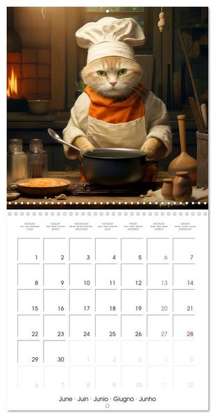 Produktbild: Les chats branch&eacute;s (Calendrier mural carr&eacute; 2026 30x30 cm) Calendrier double avec une page pour vos prises de notes