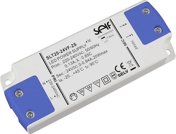 Self Electronics SLT20-24VF-2S LED-Trafo Konstantspannung 20W 0.84A 24V nicht dimmbar 1St.