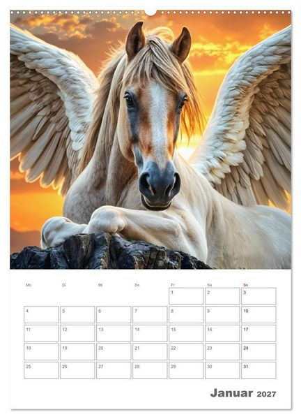 Produktbild: Gesch&ouml;pfe der griechischen Mythologie - Eine KI-Welt der griechischen G&ouml;tter, Kreaturen und Abenteurer (hochwertiger Premium Wandkalender 2027 DIN A2 hoch), Kunstdruck in Hochglanz