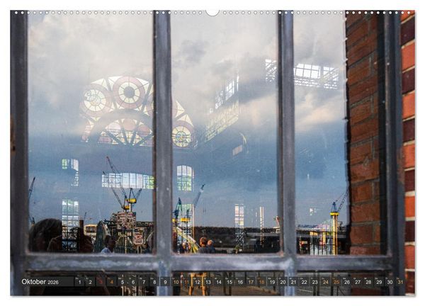 Produktbild: Die Hafenstadt Hamburg im Spiegel (hochwertiger Premium Wandkalender 2026 DIN A2 quer), Kunstdruck in Hochglanz