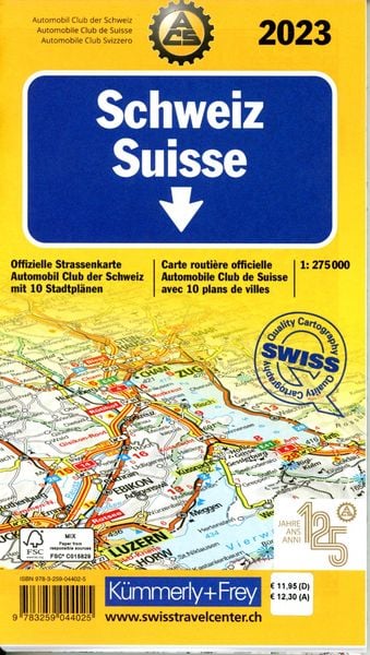 Produktbild: Schweiz ACS 2023 1:275 000