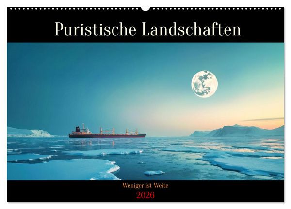 Produktbild: Puristische Landschaften (Wandkalender 2026 DIN A2 quer), CALVENDO Monatskalender