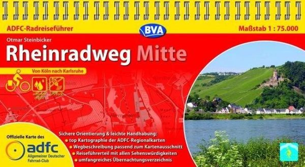 ADFC Radreiseführer Rheinradweg Mitte 1 : 75 000