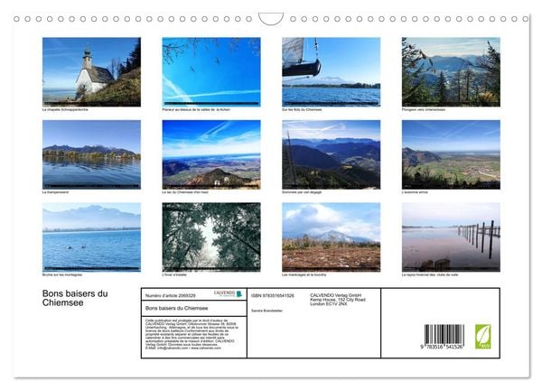 Produktbild: Bons baisers du Chiemsee (Calendrier mural 2026 DIN A3 vertical), CALVENDO calendrier mensuel