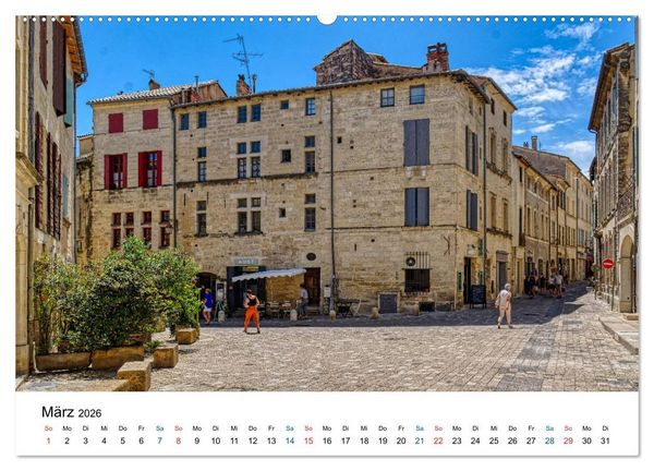 Produktbild: Uz&eacute;s - Charmante Kleinstadt im Gard (Wandkalender 2026 DIN A2 quer), CALVENDO Monatskalender