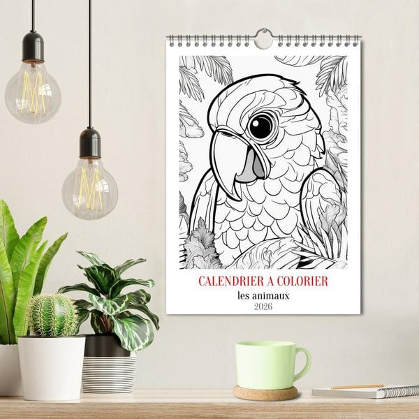 Produktbild: Calendrier &agrave; colorier (Calendrier mural 2026 DIN A4 horizontal), CALVENDO calendrier mensuel