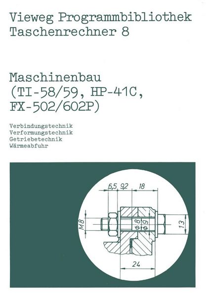 Produktbild: Maschinenbau (TI-58/59, HP-41 C, FX-502/602 P)
