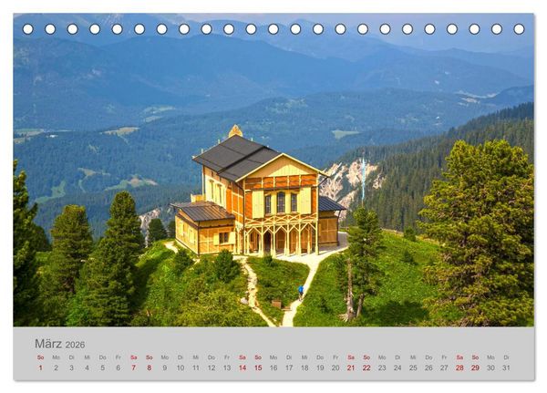 Produktbild: Garmisch-Partenkirchen Werdenfelser Land (Tischkalender 2026 DIN A5 quer), CALVENDO Monatskalender