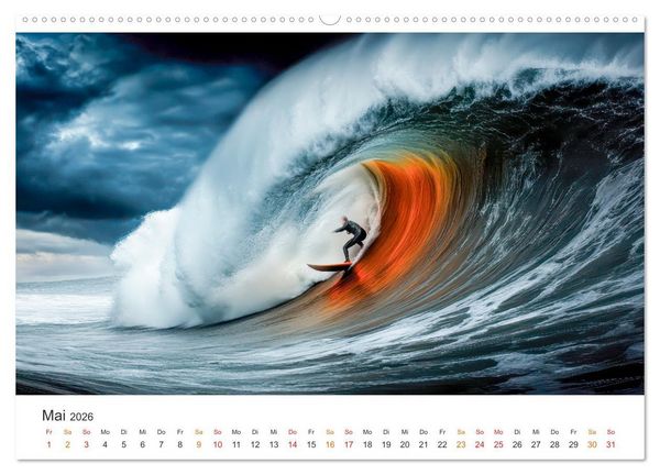 Produktbild: Surfen - Ride the Wave (Wandkalender 2026 DIN A2 quer), CALVENDO Monatskalender