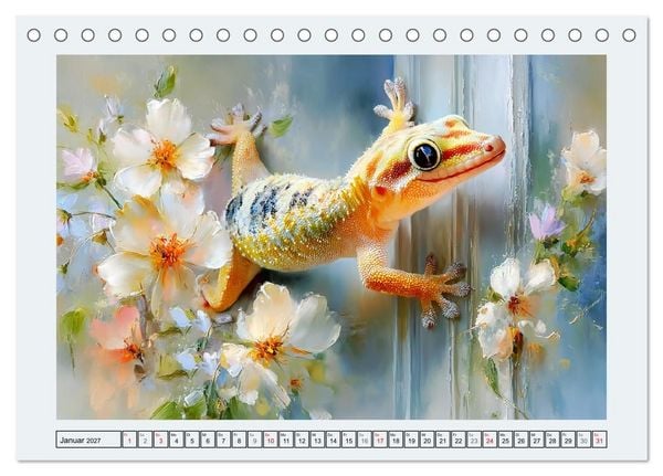 Produktbild: Echsenzauber. Farbenfrohe Reptilien (Tischkalender 2027 DIN A5 quer), CALVENDO Monatskalender