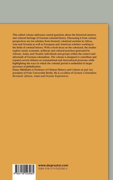 Produktbild: The Cultural Legacy of German Colonial Rule