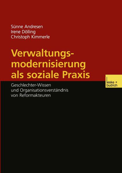 Produktbild: Verwaltungsmodernisierung als soziale Praxis
