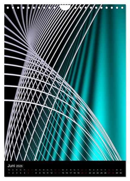Produktbild: T&uuml;rkis in 3 Dimensionen (Wandkalender 2026 DIN A4 hoch), CALVENDO Monatskalender