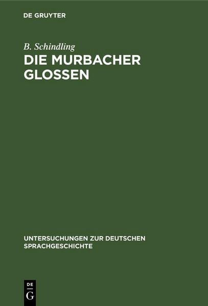 Produktbild: Die Murbacher Glossen