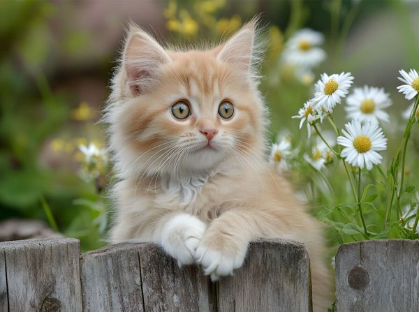 Produktbild: CALVENDO Puzzle Roter Kater im Garten | 2000 Teile Lege-Gr&ouml;&szlig;e 90x67cm Foto-Puzzle f&uuml;r gl&uuml;ckliche Stunden