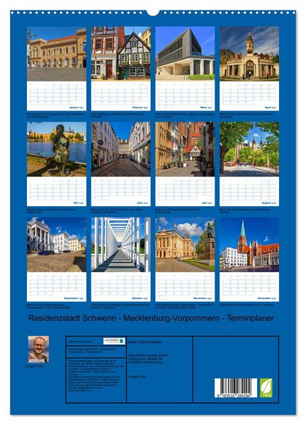 Produktbild: Residenzstadt Schwerin - Mecklenburg-Vorpommern - Terminplaner (hochwertiger Premium Wandkalender 2026 DIN A2 hoch), Kunstdruck in Hochglanz