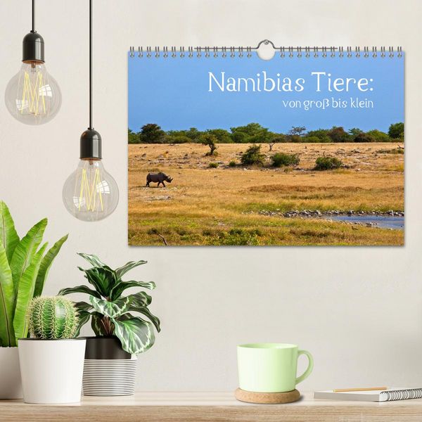 Produktbild: Namibias Tiere: von gro&szlig; bis klein (Wandkalender 2026 DIN A4 quer), CALVENDO Monatskalender