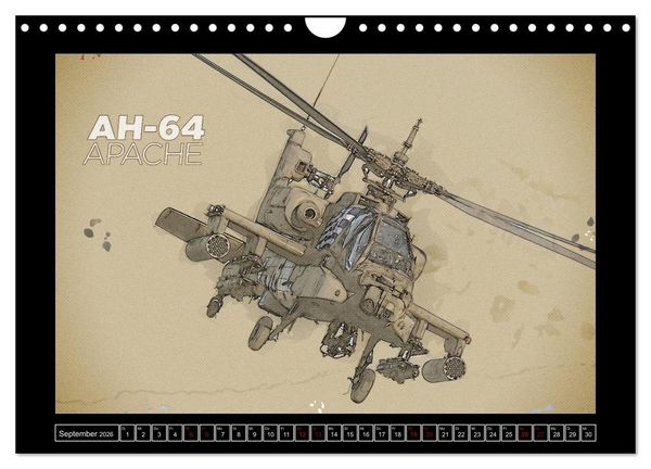 Produktbild: Aero Action Art - Luftfahrt Kunst (Wandkalender 2026 DIN A4 quer), CALVENDO Monatskalender