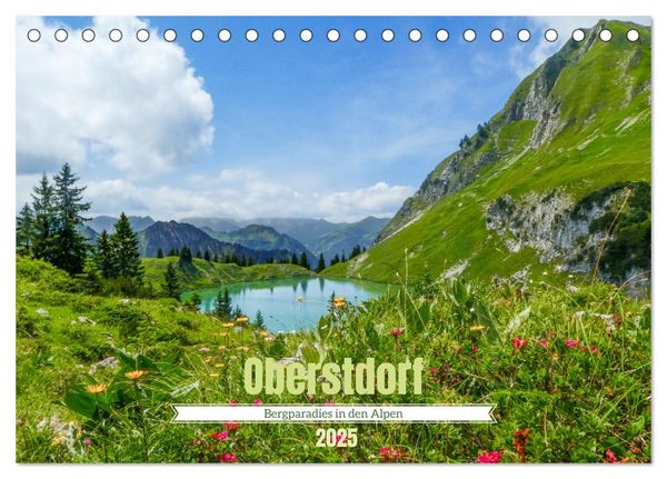 Oberstdorf - Bergparadies in den Alpen (Tischkalender 2025 DIN A5 quer), CALVENDO Monatskalender