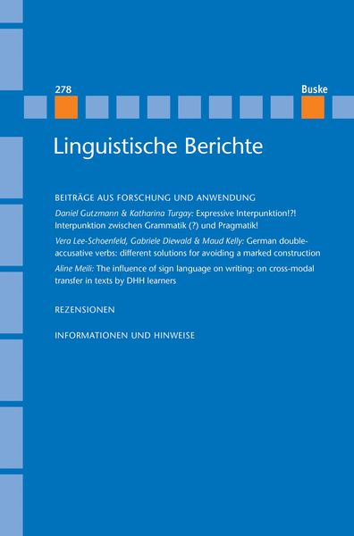 Produktbild: Linguistische Berichte Heft 278
