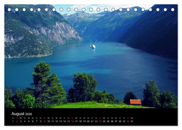 Produktbild: Norwegische Lichtblicke (Tischkalender 2026 DIN A5 quer), CALVENDO Monatskalender