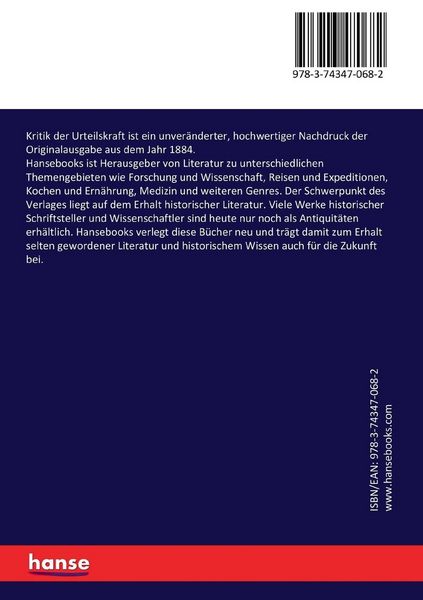 Kritik der Urteilskraft