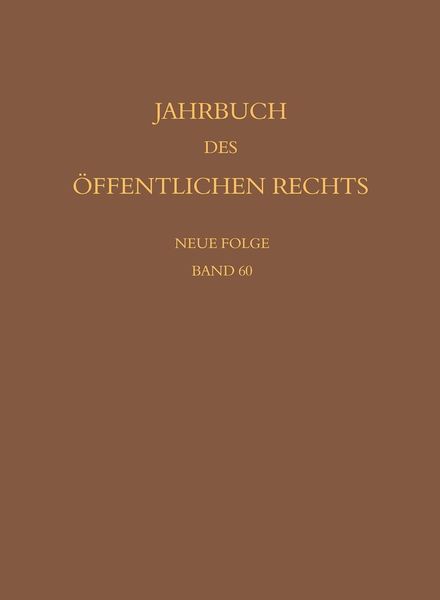 Produktbild: Jahrbuch des &ouml;ffentlichen Rechts der Gegenwart. Neue Folge