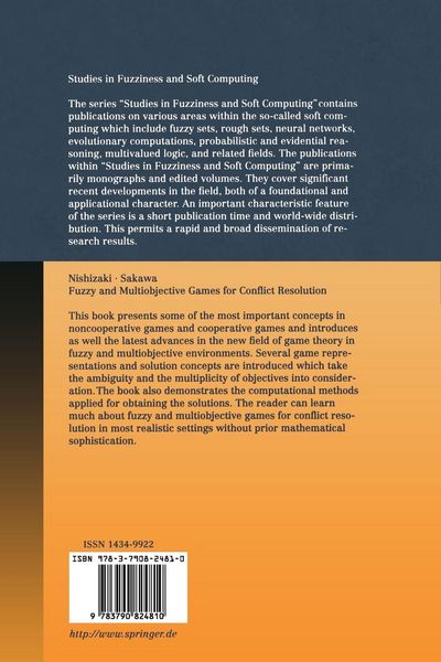 Produktbild: Fuzzy and Multiobjective Games for Conflict Resolution